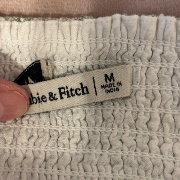 Abercrombie & Fitch Striped Green and White Tank Top - Picture 3 of 8